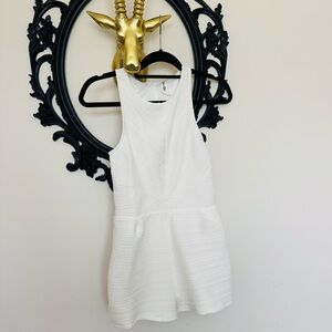 Others Follow White Sleeveless Textured Romper